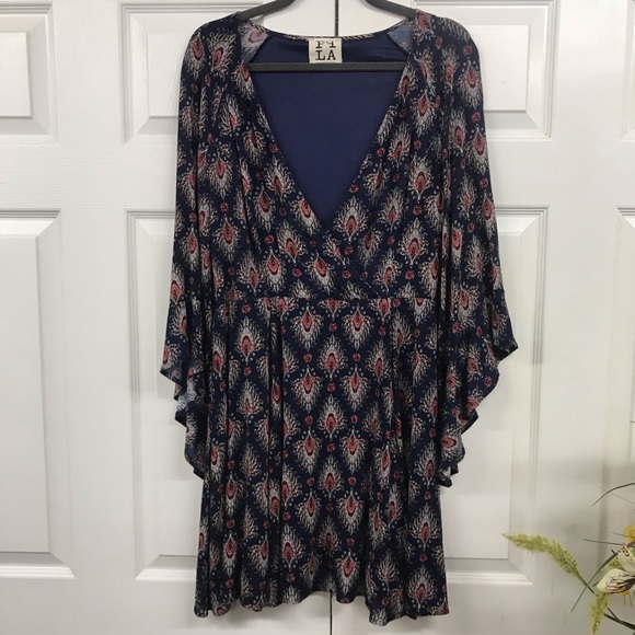 PPLA  Clothing Deep V-Neck Dress L - Picture 1 of 5